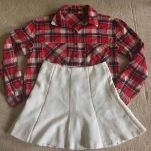 Forever 21 Cute White Tennis Short Summer Skirt